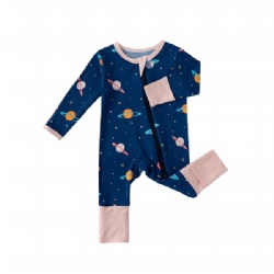 Printed bamboo  long sleeved jumpsuit